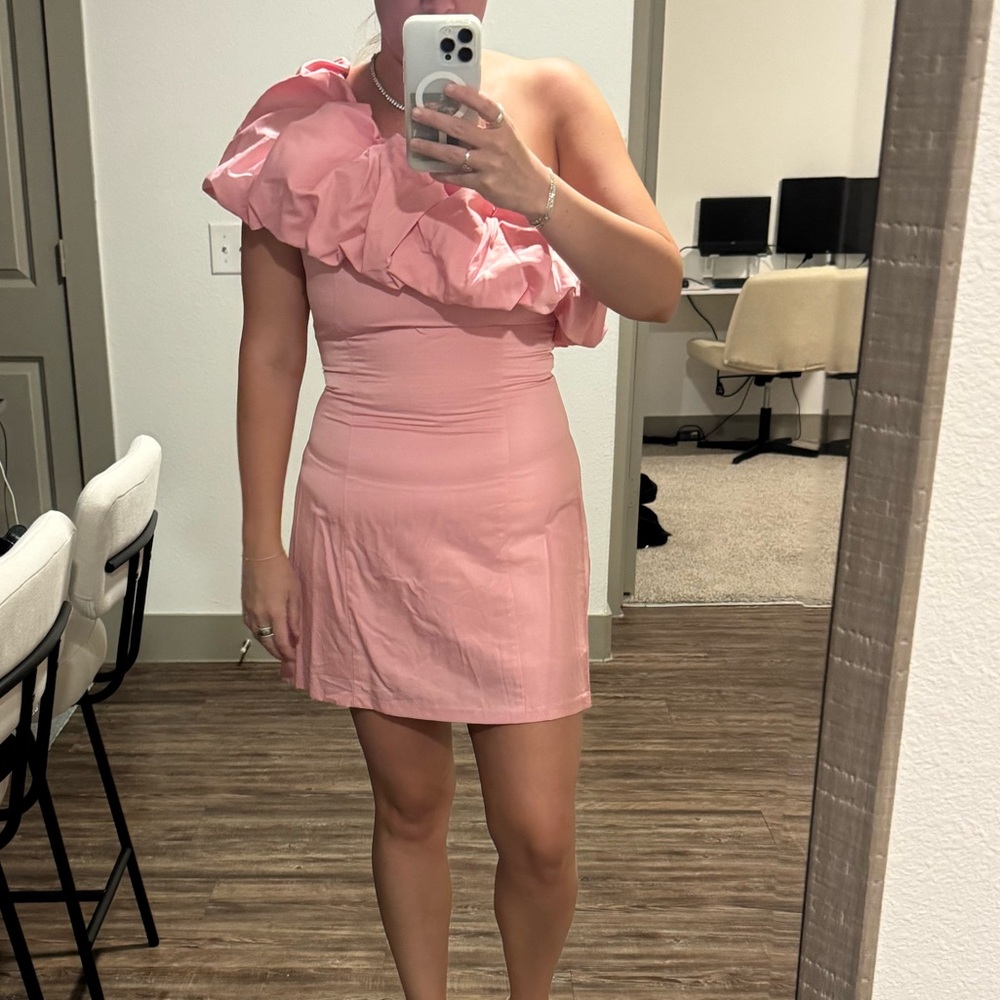 Pink Ruched Dress